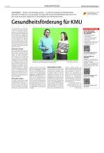 Gewerbezeitung: Publiziert am 07.07.2023: Gesundheitsförderung für KMU